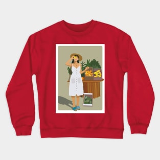 Summer Fruit Girl Crewneck Sweatshirt